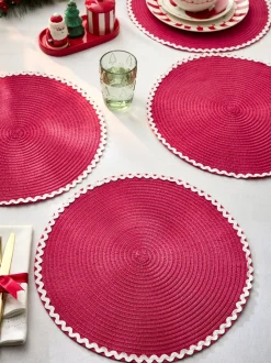 Tafellinnen En Placemats |Next Set van 4 placemats met golvende rand