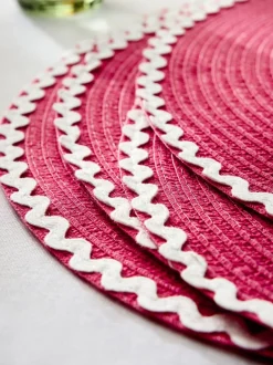 Tafellinnen En Placemats |Next Set van 4 placemats met golvende rand