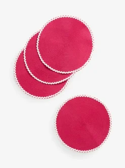 Tafellinnen En Placemats |Next Set van 4 placemats met golvende rand