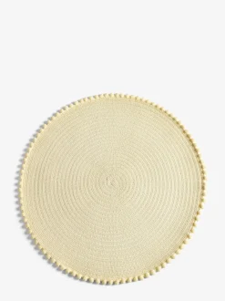 Tafellinnen En Placemats |Tafelgerei|Next Set van 4 placemats met pompon Pastel