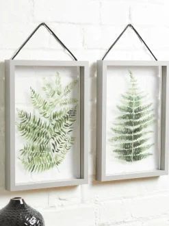 Canvassen En Kunst Voor Aan De Wand|Next Set van 2 zwevende planten in grijze hanglijsten voor aan de wand