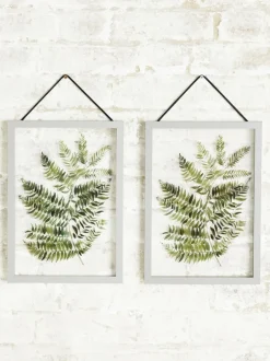 Canvassen En Kunst Voor Aan De Wand|Next Set van 2 zwevende planten in grijze hanglijsten voor aan de wand