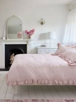 Beddengoedsets En Dekbedovertrekken*Shabby Chic by Rachel Ashwell® broderie anglaise ruche dekbedovertrek en kussensloopset Roze
