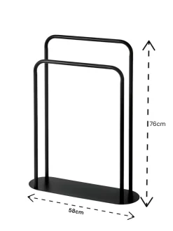 Badkameraccessoires*Showerdrape - Aspen - Vrijstaand dubbel handdoekenrek