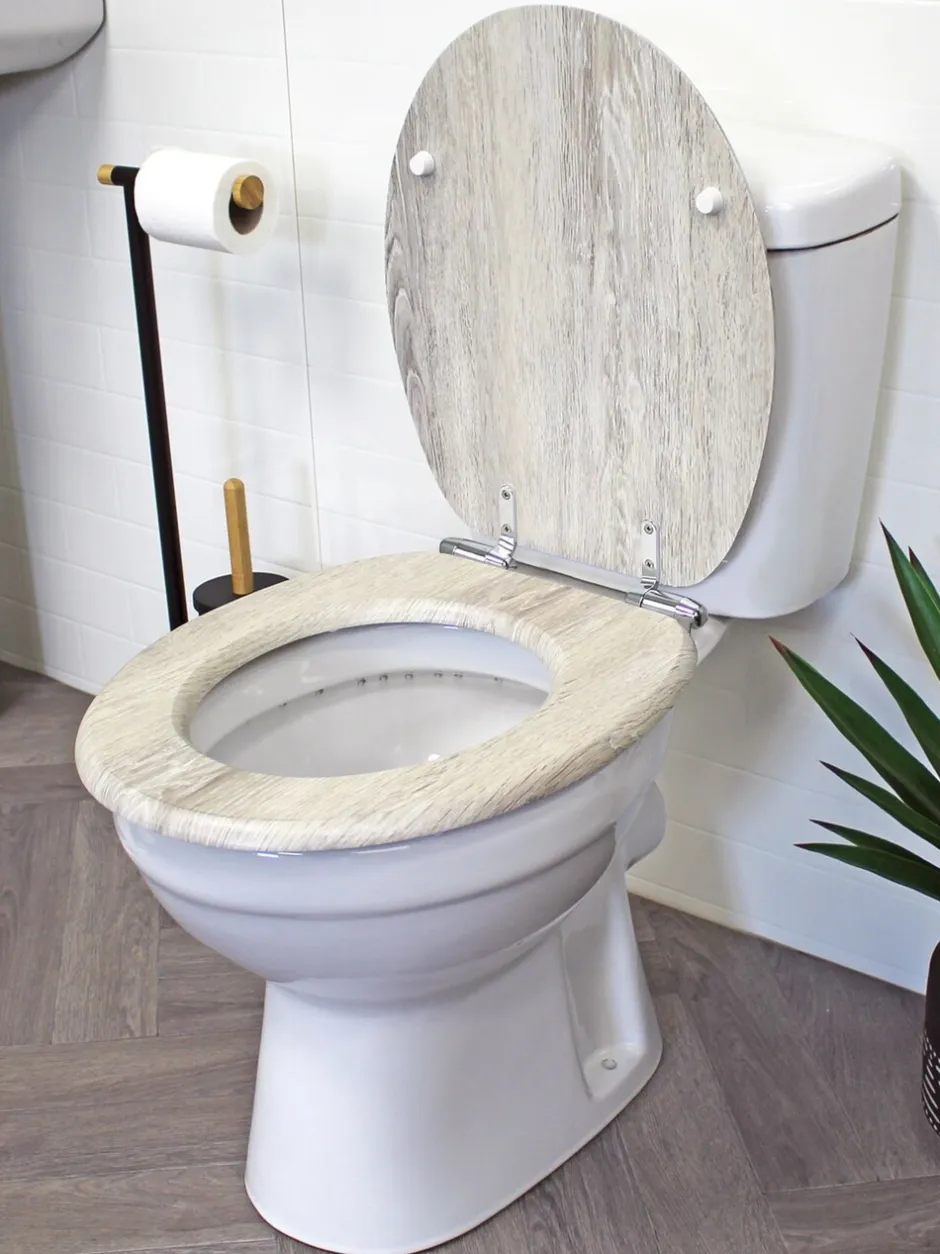 Badkameraccessoires|Showerdrape - Norfolk Soft Close houten toiletbril