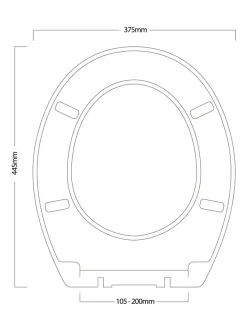 Badkameraccessoires*Showerdrape - Norfolk Soft Close houten toiletbril