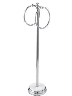 Badkameraccessoires|Showerdrape - Opera - Vrijstaande houder met twee handdoekringen