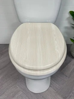 Badkameraccessoires|Showerdrape - Oxford houten toiletbril