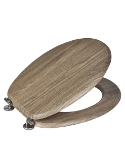 Badkameraccessoires|Showerdrape - Oxford houten toiletbril