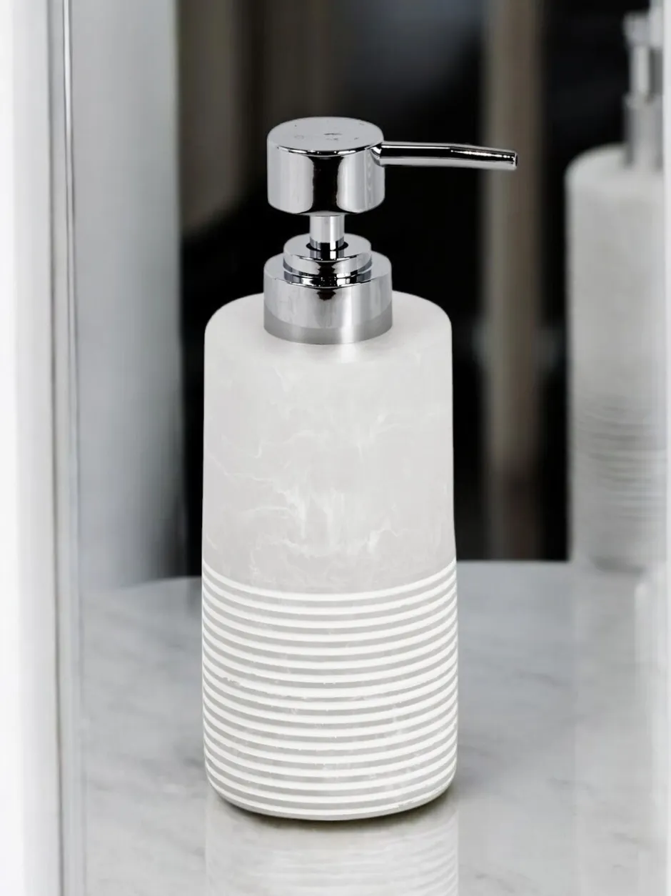 Badkameraccessoires*Showerdrape 5 Piece Bianco Striped Bathroom Accessories Set