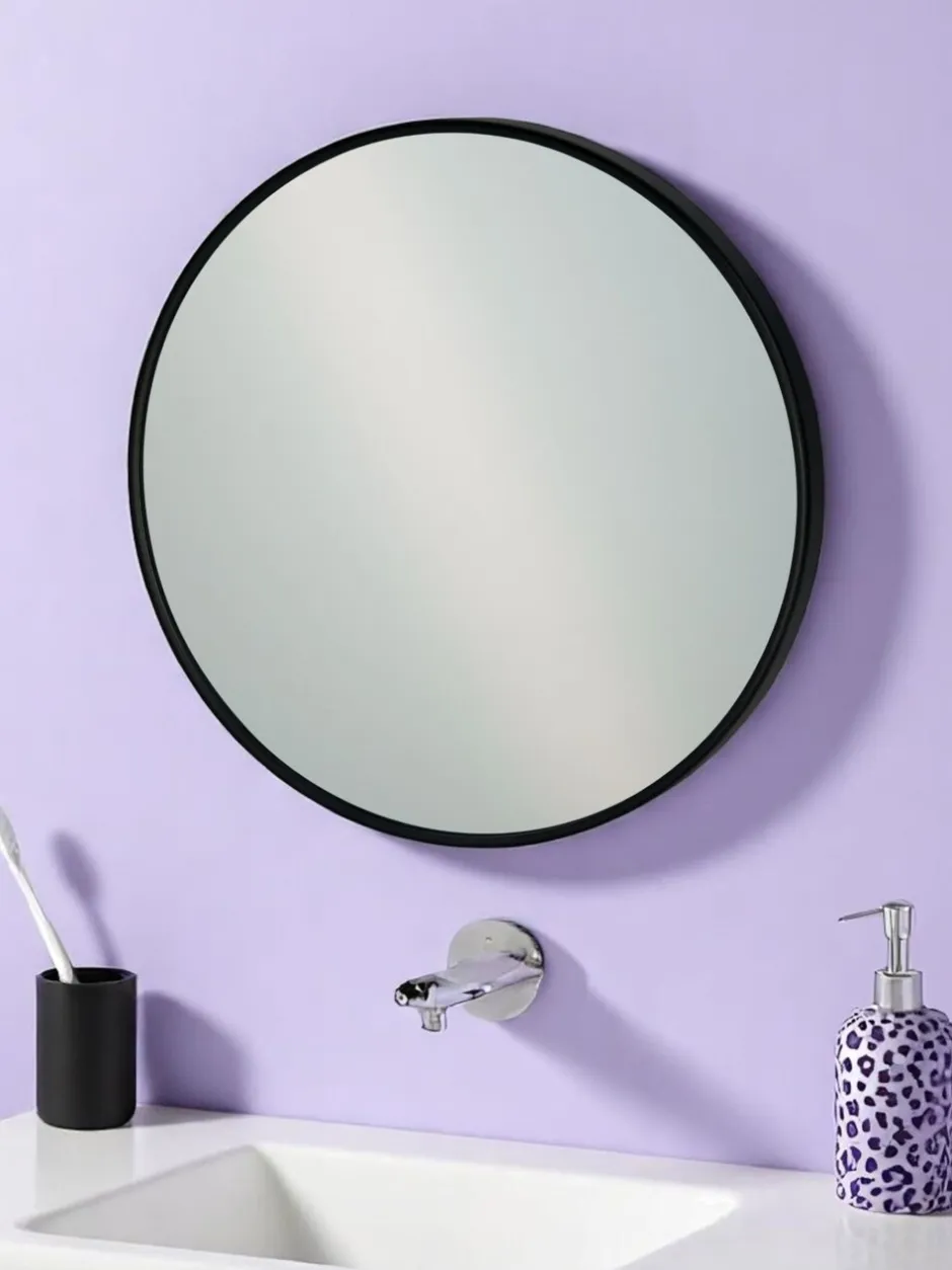 Spiegels|Showerdrape - Portobello ronde badkamerspiegel met metalen frame
