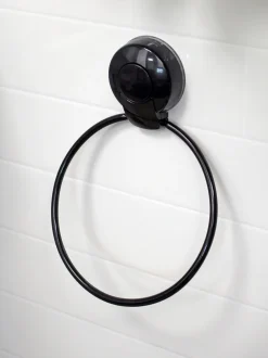 Badkameraccessoires*Showerdrape - Suctionloc 2-delige set met toiletrolhouder en handdoekring
