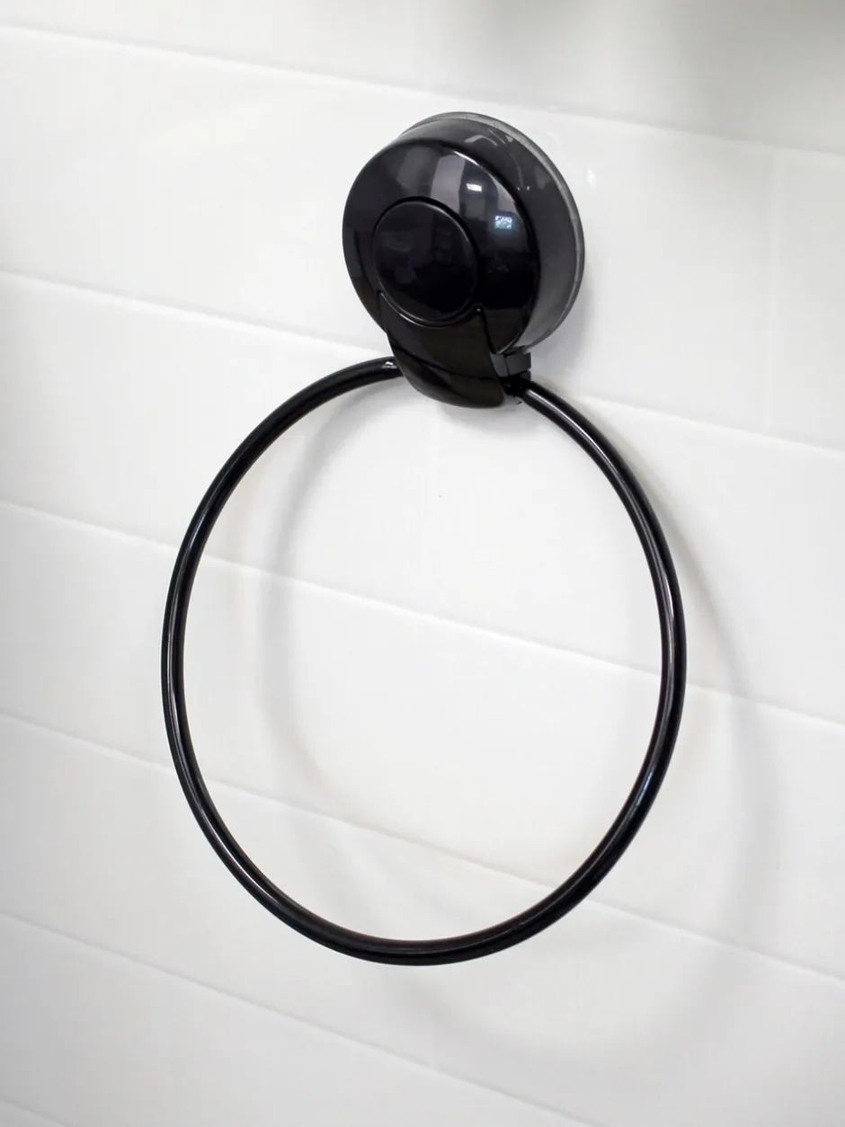 Badkameraccessoires*Showerdrape - Suctionloc 2-delige set met toiletrolhouder en handdoekring