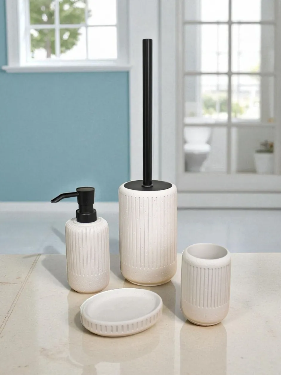 Badkameraccessoires|Showerdrape Alexandria Concrete set van 4 badkameraccessoires