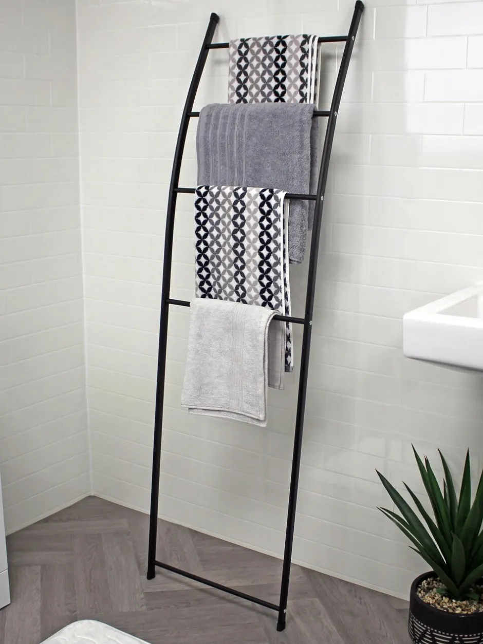 Badkameraccessoires|Showerdrape Apex Towel Ladder Stand Zwart