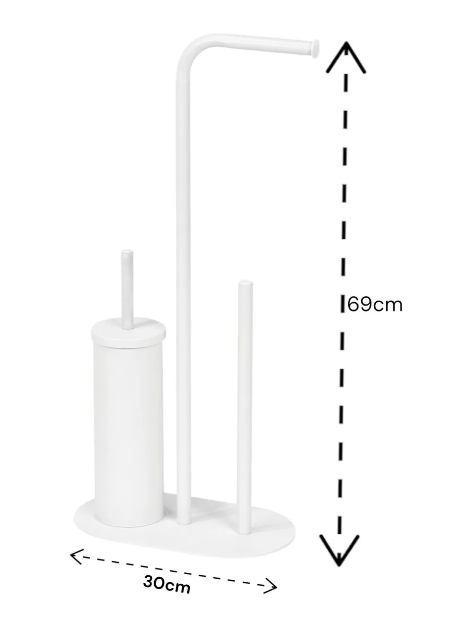 Badkameraccessoires*Showerdrape Aspen 3 in 1 Toilet Roll & Brush Combo