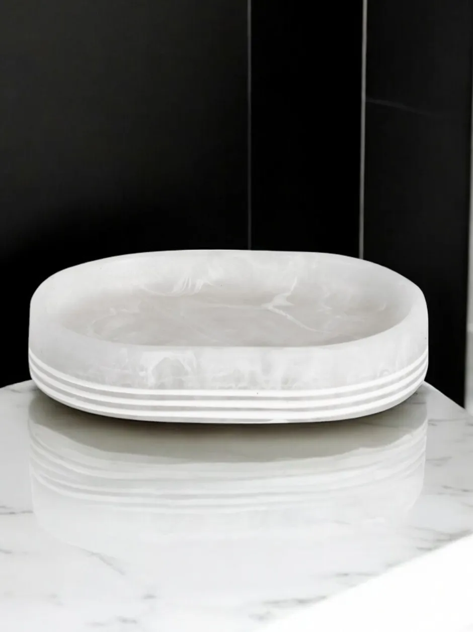 Badkameraccessoires*Showerdrape Bianco Striped Soap Dish