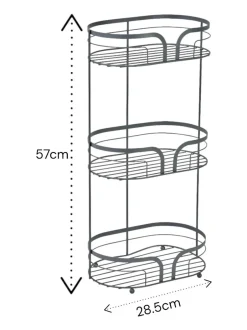 Badkameraccessoires*Showerdrape Dante Floor Caddy and Mini Shower Caddy Set Grijs