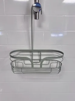 Badkameraccessoires*Showerdrape Dante Floor Caddy and Mini Shower Caddy Set Grijs-groen