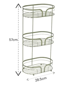 Badkameraccessoires*Showerdrape Dante Floor Caddy and Mini Shower Caddy Set Grijs-groen