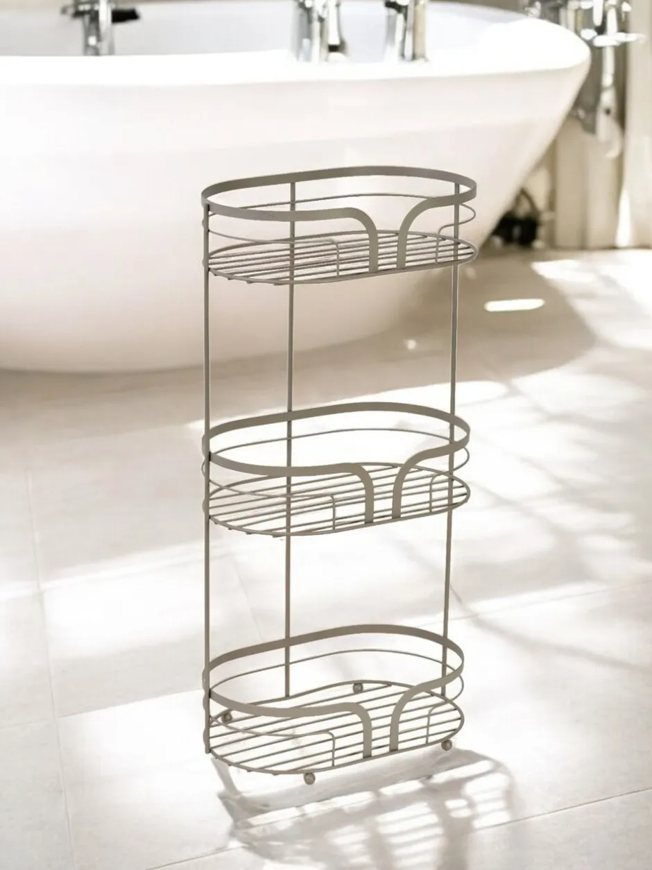 Badkameraccessoires|Showerdrape Dante Floor Caddy and Mini Shower Caddy Set Beige