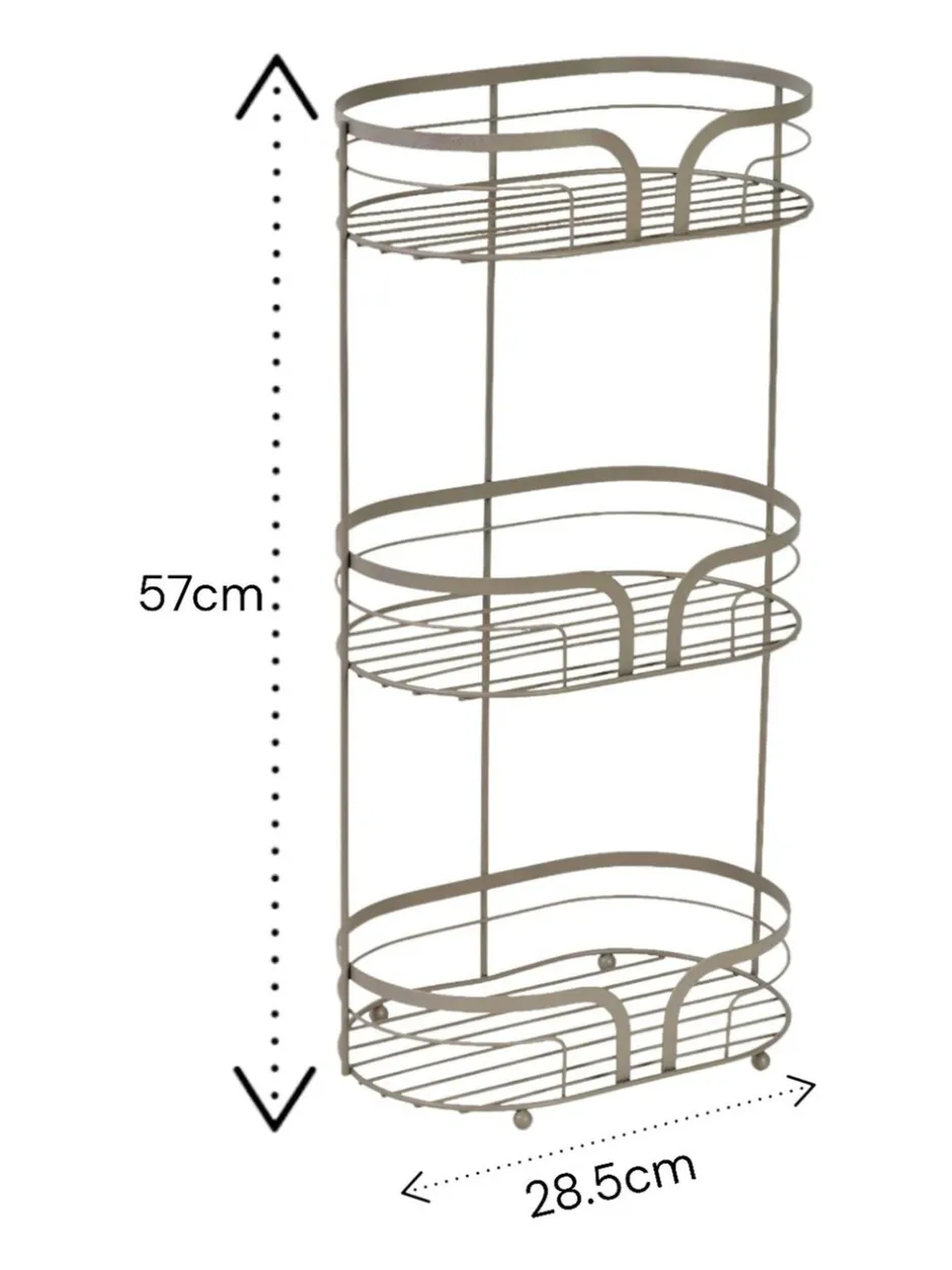 Badkameraccessoires|Showerdrape Dante Floor Caddy and Mini Shower Caddy Set Beige