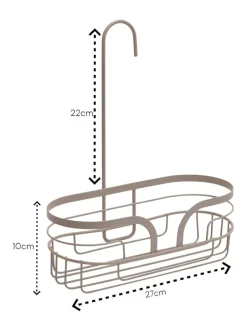 Badkameraccessoires|Showerdrape Dante Floor Caddy and Mini Shower Caddy Set Beige