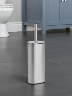 Badkameraccessoires|Showerdrape Fortuna 5L Soft Close Bathroom Pedal Bin and Toile Set Zilver
