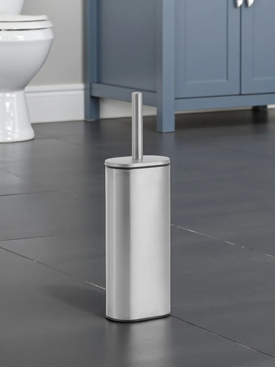 Badkameraccessoires|Showerdrape Fortuna 5L Soft Close Bathroom Pedal Bin and Toile Set Zilver