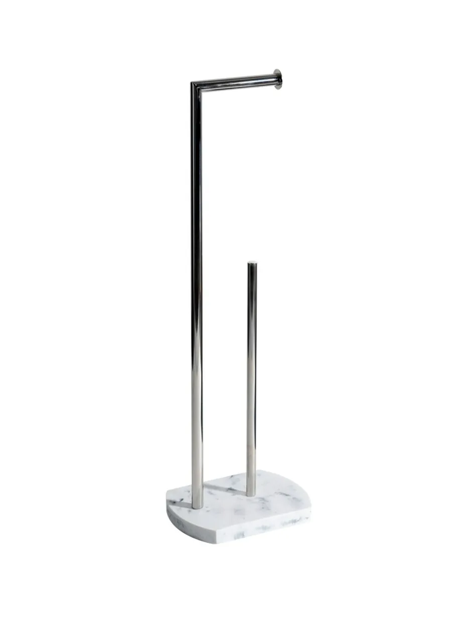 Badkameraccessoires*Showerdrape Octavia toiletrolhouder en rollenvoorraadhouder Wit