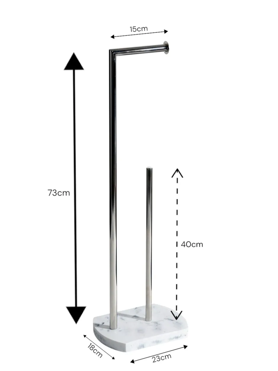 Badkameraccessoires*Showerdrape Octavia toiletrolhouder en rollenvoorraadhouder Wit
