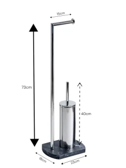 Badkameraccessoires*Showerdrape Octavia toiletborstel en -houder Grijs