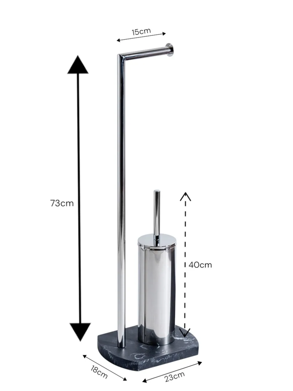 Badkameraccessoires*Showerdrape Octavia toiletborstel en -houder Grijs