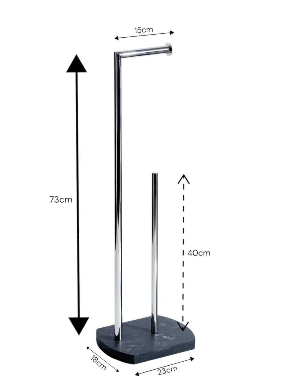Badkameraccessoires|Showerdrape Octavia toiletrolhouder en rollenvoorraadhouder Grijs