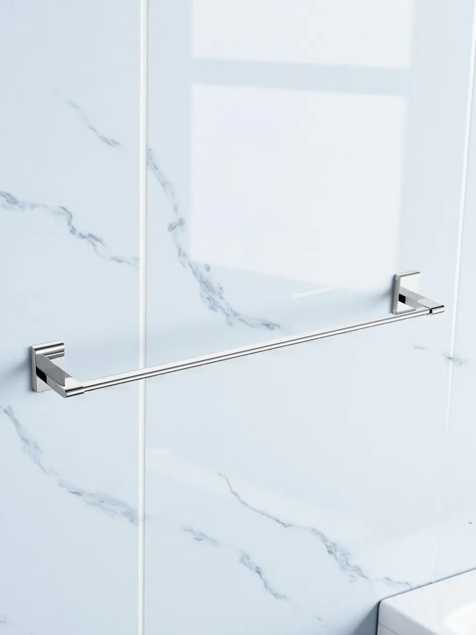 Badkameraccessoires|Showerdrape Unity Wall Mounted Rail Towel Zilver