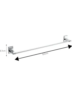 Badkameraccessoires|Showerdrape Unity Wall Mounted Rail Towel Zilver