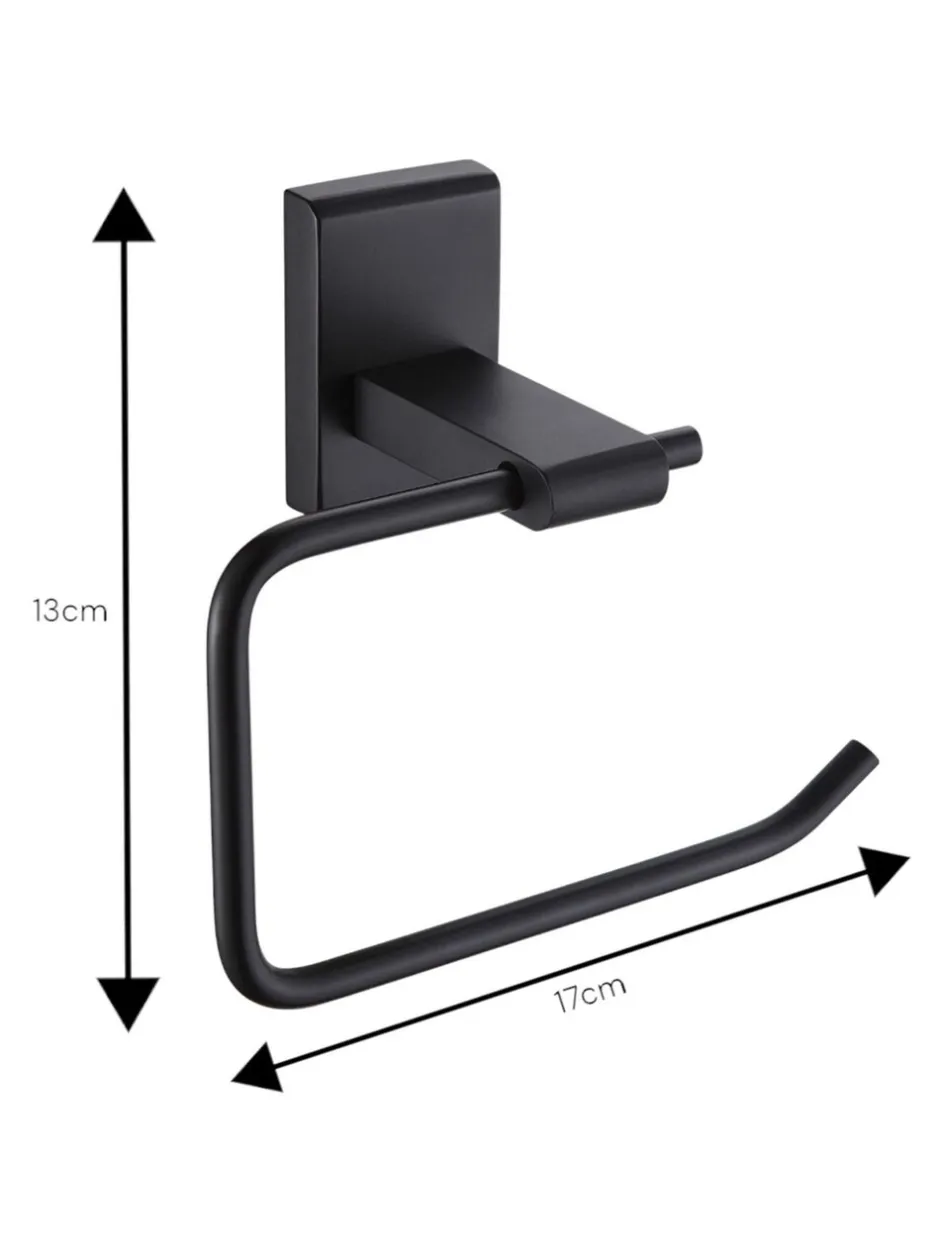 Badkameraccessoires|Showerdrape Unity Wall Mounted Toilet Roll Holder Zwart