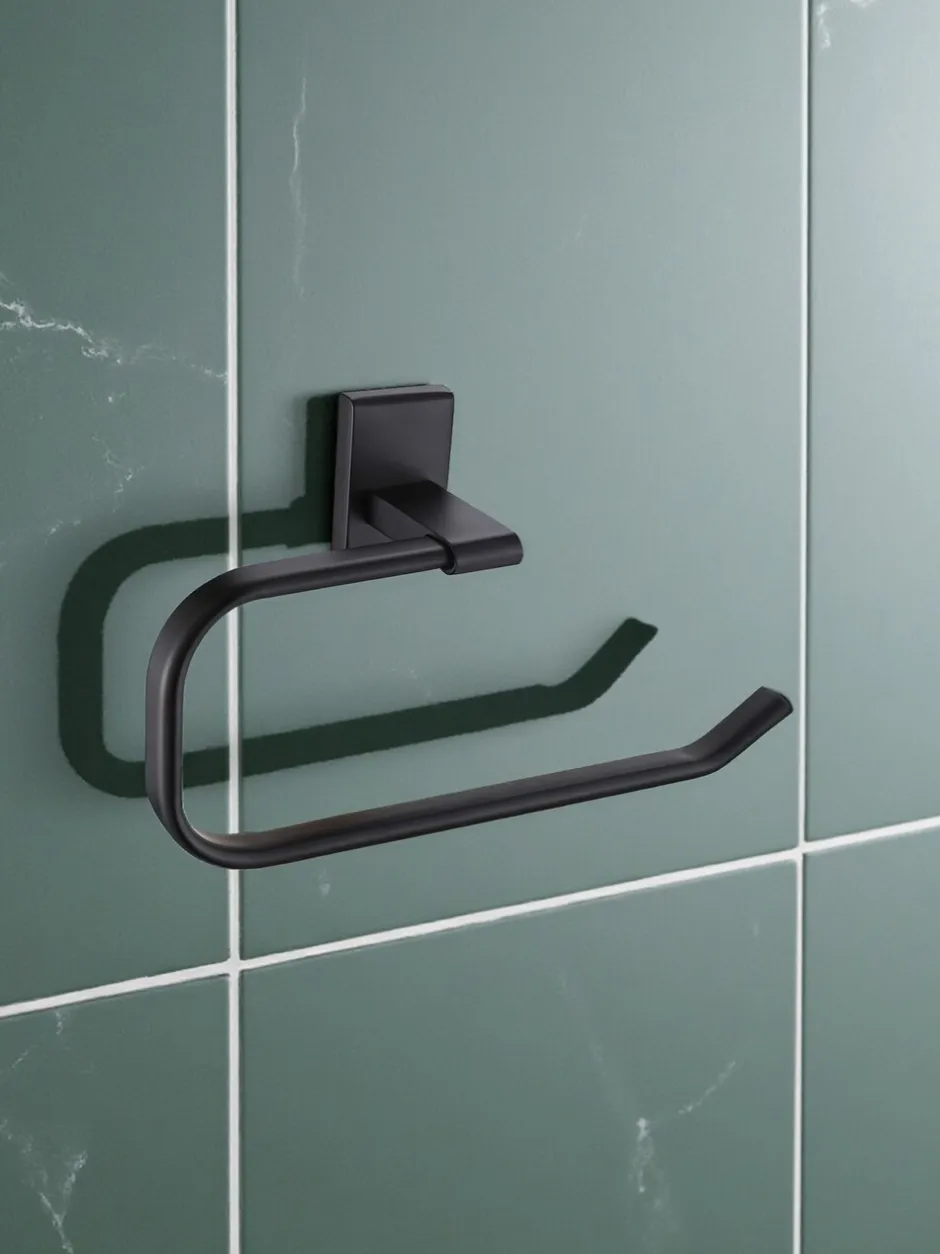 Badkameraccessoires|Showerdrape Unity wandhanddoek Zwart