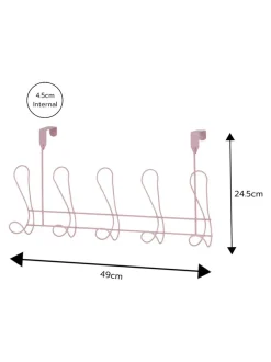 Badkameraccessoires|Showerdrape Vertu Toilet Roll & Spare Holder & Over Dook Hook Set Roze