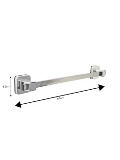 Badkameraccessoires|Showerdrape zuignap wandgemonteerde handdoekenrail Pushloc