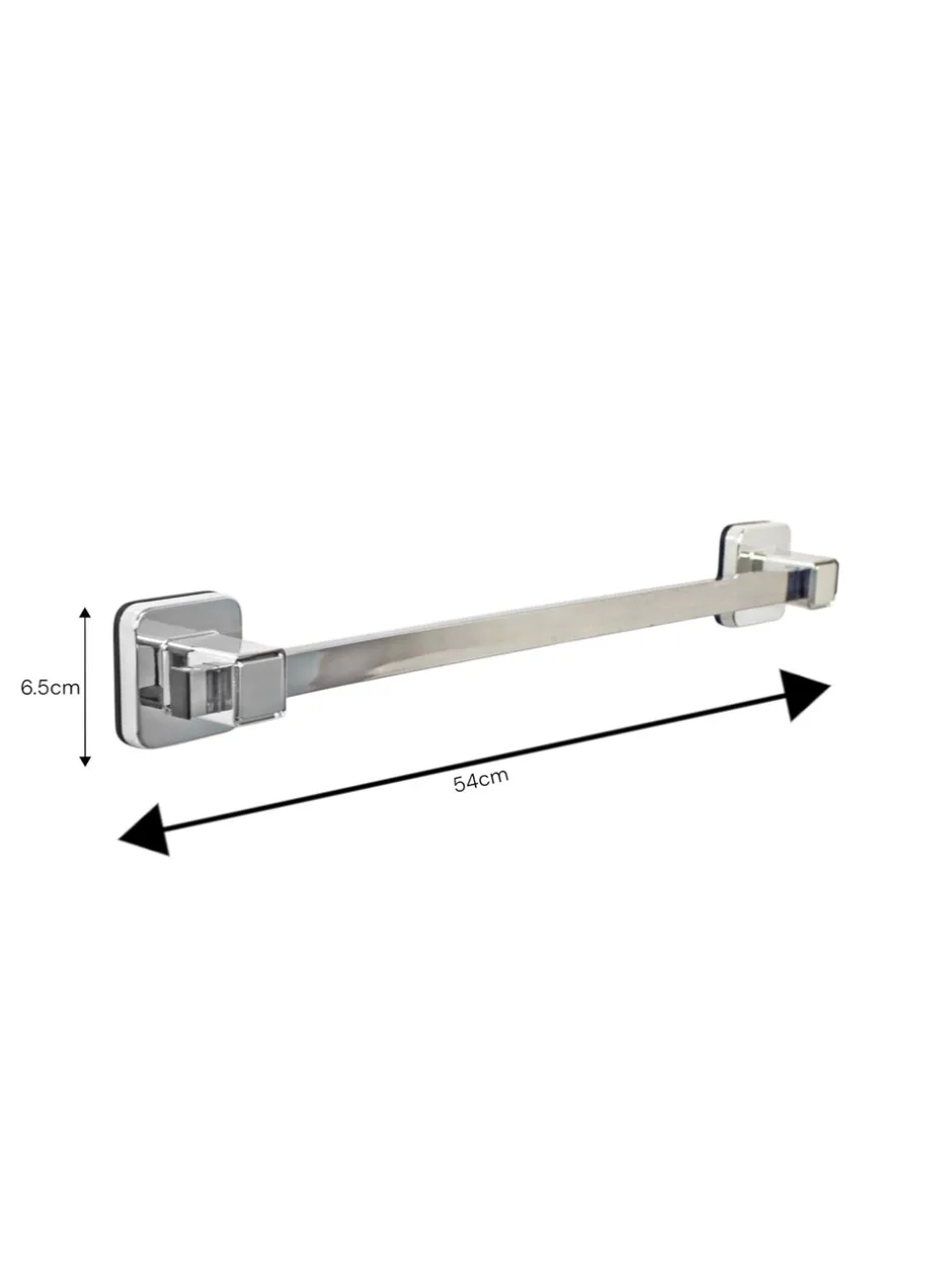 Badkameraccessoires|Showerdrape zuignap wandgemonteerde handdoekenrail Pushloc
