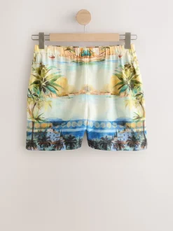 Shorts*Next Sierlijke print - Elasticated Waist Shorts with Linen