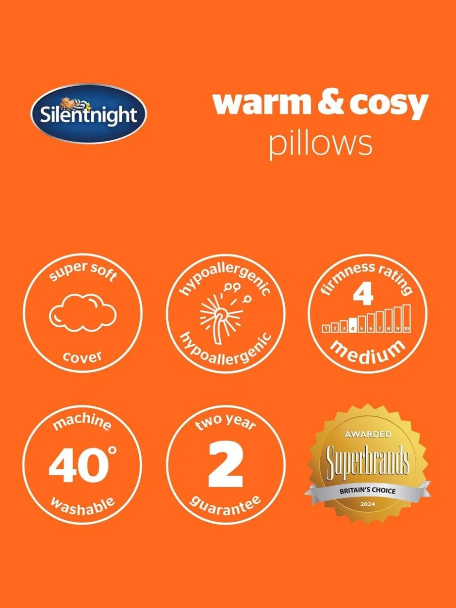 Dekbedden En Kussens|Silentnight 2 Pack Medium Warme En Behaaglijke Kussens