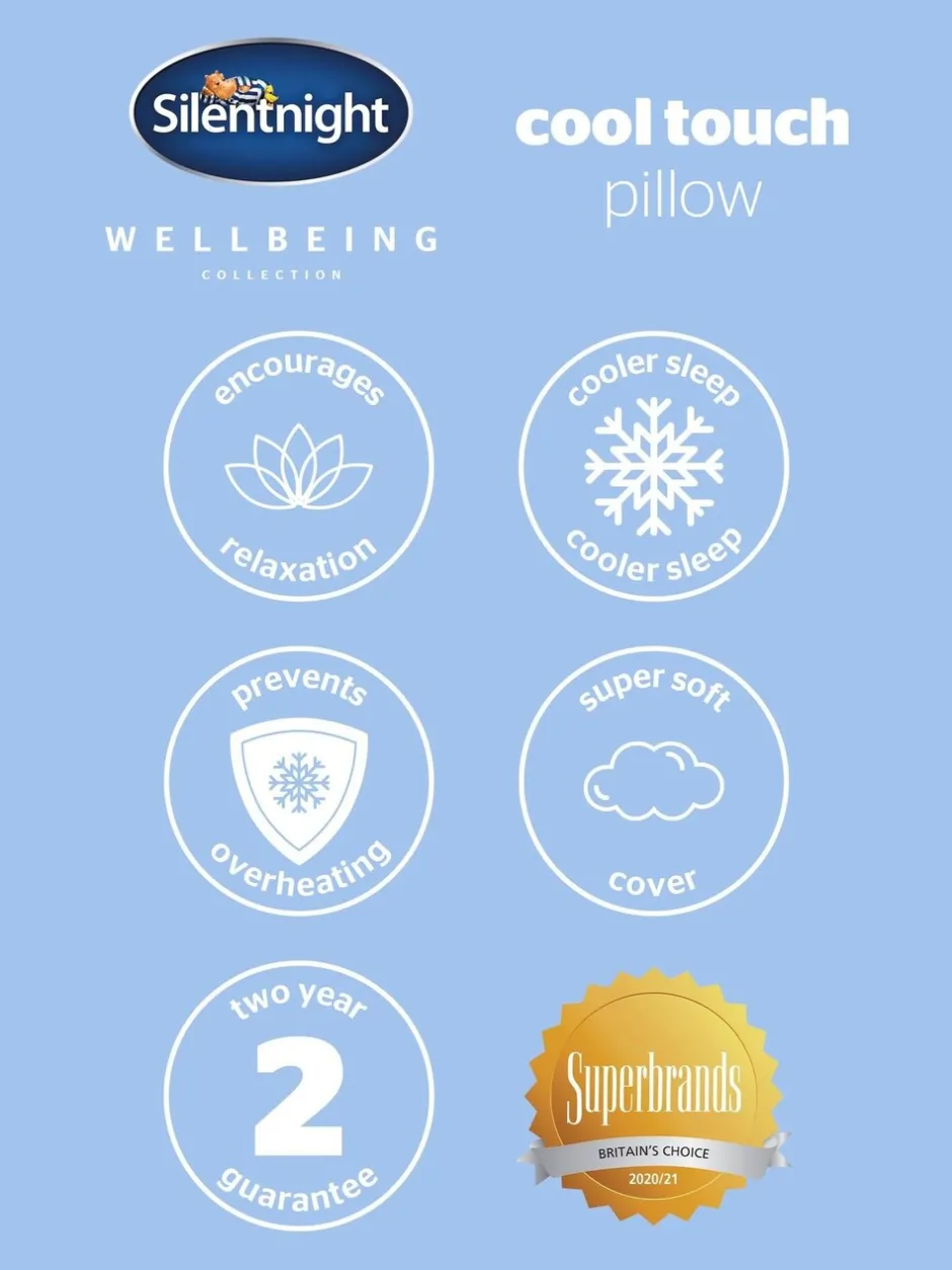 Dekbedden En Kussens|Silentnight Medium Wellbeing koel aanvoelend kussen