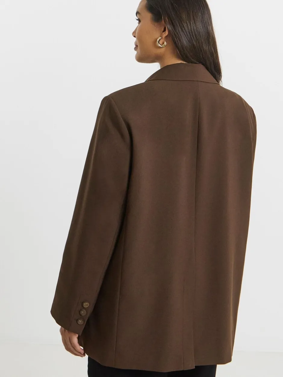 Kostuums En Werkkleding*Simply Be oversized blazer met enkele rij knopen