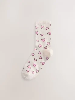 Sokken En Panty's*Next - Set van 4 paar enkelsokken Sketchy Heart