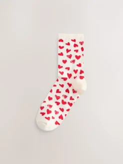 Sokken En Panty's*Next - Set van 4 paar enkelsokken Sketchy Heart