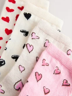 Sokken En Panty's*Next - Set van 4 paar enkelsokken Sketchy Heart