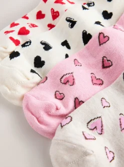 Sokken En Panty's*Next - Set van 4 paar enkelsokken Sketchy Heart