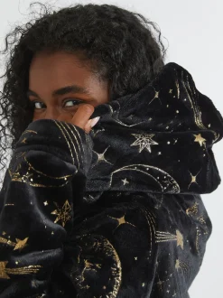 Alle Nacht- En Loungekleding|Skinnydip Celestial Gold Blanket Hoodie